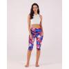 imageODODOS Womens High Waisted Yoga Capris with Pockets Tummy Control Non See Through Workout Athletic Running Capri LeggingsTriangle