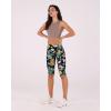 imageODODOS Womens High Waisted Yoga Capris with Pockets Tummy Control Non See Through Workout Athletic Running Capri LeggingsTropical Flower