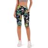 imageODODOS Womens High Waisted Yoga Capris with Pockets Tummy Control Non See Through Workout Athletic Running Capri LeggingsTropical Flower