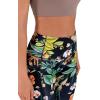 imageODODOS Womens High Waisted Yoga Capris with Pockets Tummy Control Non See Through Workout Athletic Running Capri LeggingsTropical Flower