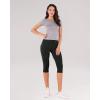 imageODODOS Womens High Waisted Yoga Capris with Pockets Tummy Control Non See Through Workout Athletic Running Capri LeggingsWave Black