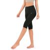 imageODODOS Womens High Waisted Yoga Capris with Pockets Tummy Control Non See Through Workout Athletic Running Capri LeggingsWave Black