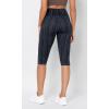 imageODODOS Womens High Waisted Yoga Capris with Pockets Tummy Control Non See Through Workout Athletic Running Capri LeggingsWave Line Charcoal