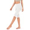 imageODODOS Womens High Waisted Yoga Capris with Pockets Tummy Control Non See Through Workout Athletic Running Capri LeggingsWhite