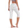 imageODODOS Womens High Waisted Yoga Capris with Pockets Tummy Control Non See Through Workout Athletic Running Capri LeggingsWhite Camo