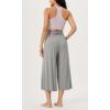 imageODODOS Womens Wide Leg Palazzo Lounge Cropped Pants with Pockets Light Weight Comfy Pajama Capri Pants2022quot 24quot InseamGray Heather