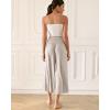 imageODODOS Womens Wide Leg Palazzo Lounge Cropped Pants with Pockets Light Weight Comfy Pajama Capri Pants2022quot 24quot InseamLight Beige