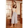 imageODODOS Womens Wide Leg Palazzo Lounge Cropped Pants with Pockets Light Weight Comfy Pajama Capri Pants2022quot 24quot InseamLight Beige