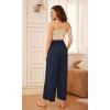 imageODODOS Womens Wide Leg Palazzo Lounge Cropped Pants with Pockets Light Weight Comfy Pajama Capri Pants2022quot 24quot InseamMidnight