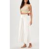 imageODODOS Womens Wide Leg Palazzo Lounge Cropped Pants with Pockets Light Weight Comfy Pajama Capri Pants2022quot 24quot InseamOffwhite