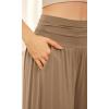 imageODODOS Womens Wide Leg Palazzo Lounge Cropped Pants with Pockets Light Weight Comfy Pajama Capri Pants2022quot 24quot InseamPeanut