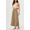 imageODODOS Womens Wide Leg Palazzo Lounge Cropped Pants with Pockets Light Weight Comfy Pajama Capri Pants2022quot 24quot InseamPeanut