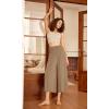 imageODODOS Womens Wide Leg Palazzo Lounge Cropped Pants with Pockets Light Weight Comfy Pajama Capri Pants2022quot 24quot InseamPeanut