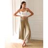 imageODODOS Womens Wide Leg Palazzo Lounge Cropped Pants with Pockets Light Weight Comfy Pajama Capri Pants2022quot 24quot InseamPeanut
