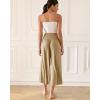 imageODODOS Womens Wide Leg Palazzo Lounge Cropped Pants with Pockets Light Weight Comfy Pajama Capri Pants2022quot 24quot InseamPeanut