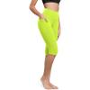 imageODODOS ODCLOUD Buttery Soft Lounge Yoga Capris with Pockets for Women 14quot  19quot  21quot High Waist Capri LeggingsNeon Green
