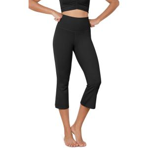 imageODODOS Cloud Feeling SplitHem Flared Pants for Women 21quot High Waisted Lounge Bootcut Cropped Yoga PantsBlack