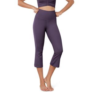 imageODODOS Cloud Feeling SplitHem Flared Pants for Women 21quot High Waisted Lounge Bootcut Cropped Yoga PantsDark Purple