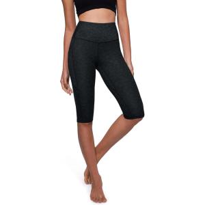 imageODODOS Womens High Waisted Yoga Capris with Pockets Tummy Control Non See Through Workout Athletic Running Capri LeggingsCharcoal Leopard