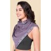 imageODODOS Cloud Feeling Customizable Snap Scarf for Women Casual Convertible Wrap Shawl Cape CardigansAsh Violet