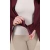 imageODODOS Cloud Feeling Customizable Snap Scarf for Women Casual Convertible Wrap Shawl Cape CardigansBurgundy