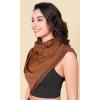 imageODODOS Cloud Feeling Customizable Snap Scarf for Women Casual Convertible Wrap Shawl Cape CardigansCaramel