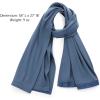 imageODODOS Cloud Feeling Customizable Snap Scarf for Women Casual Convertible Wrap Shawl Cape CardigansInk Blue