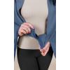 imageODODOS Cloud Feeling Customizable Snap Scarf for Women Casual Convertible Wrap Shawl Cape CardigansInk Blue