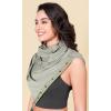 imageODODOS Cloud Feeling Customizable Snap Scarf for Women Casual Convertible Wrap Shawl Cape CardigansLime Stone