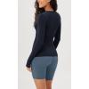 imageODODOS Cloud Feeling Long Sleeve Shirts with Thumb Hole for Women Crew Neck Yoga Tee Workout TopsDeep Navy