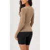 imageODODOS Cloud Feeling Long Sleeve Shirts with Thumb Hole for Women Crew Neck Yoga Tee Workout TopsLight Brown