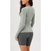 imageODODOS Cloud Feeling Long Sleeve Shirts with Thumb Hole for Women Crew Neck Yoga Tee Workout TopsLime Stone