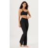 imageODODOS Cloud Feeling Ruched Flared Yoga Pants for Women High Waist Casual Bootcut Pants  30quot  32quot InseamBlack