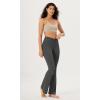 imageODODOS Cloud Feeling Ruched Flared Yoga Pants for Women High Waist Casual Bootcut Pants  30quot  32quot InseamCharcoal