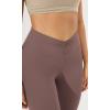 imageODODOS Cloud Feeling Ruched Flared Yoga Pants for Women High Waist Casual Bootcut Pants  30quot  32quot InseamPurple Taupe