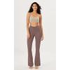 imageODODOS Cloud Feeling Ruched Flared Yoga Pants for Women High Waist Casual Bootcut Pants  30quot  32quot InseamPurple Taupe