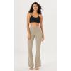 imageODODOS Cloud Feeling Ruched Flared Yoga Pants for Women High Waist Casual Bootcut Pants  30quot  32quot InseamShaker Beige