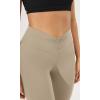 imageODODOS Cloud Feeling Ruched Flared Yoga Pants for Women High Waist Casual Bootcut Pants  30quot  32quot InseamShaker Beige