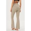 imageODODOS Cloud Feeling Ruched Flared Yoga Pants for Women High Waist Casual Bootcut Pants  30quot  32quot InseamShaker Beige