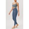 imageODODOS Cloud Feeling Twist Yoga Leggings for Women 25quot  28quot High Waist Crossover Yoga PantsInk Blue