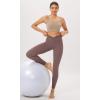 imageODODOS Cloud Feeling Twist Yoga Leggings for Women 25quot  28quot High Waist Crossover Yoga PantsPurple Taupe