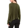 imageODODOS Long Sleeve Tee for Women with Thumb Hole Athletic Gym Workout Crop Tops Yoga ShirtsArmy