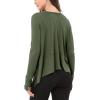 imageODODOS Long Sleeve Tee for Women with Thumb Hole Athletic Gym Workout Crop Tops Yoga ShirtsArmy Greenwashed