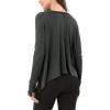 imageODODOS Long Sleeve Tee for Women with Thumb Hole Athletic Gym Workout Crop Tops Yoga ShirtsBlackwashed