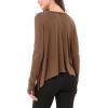 imageODODOS Long Sleeve Tee for Women with Thumb Hole Athletic Gym Workout Crop Tops Yoga ShirtsCocoa Brownwashed