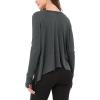 imageODODOS Long Sleeve Tee for Women with Thumb Hole Athletic Gym Workout Crop Tops Yoga ShirtsDark Greywashed