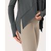 imageODODOS Long Sleeve Tee for Women with Thumb Hole Athletic Gym Workout Crop Tops Yoga ShirtsDark Greywashed