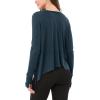 imageODODOS Long Sleeve Tee for Women with Thumb Hole Athletic Gym Workout Crop Tops Yoga ShirtsDeep Tealwashed
