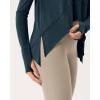 imageODODOS Long Sleeve Tee for Women with Thumb Hole Athletic Gym Workout Crop Tops Yoga ShirtsDeep Tealwashed