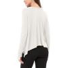 imageODODOS Long Sleeve Tee for Women with Thumb Hole Athletic Gym Workout Crop Tops Yoga ShirtsIvorywashed